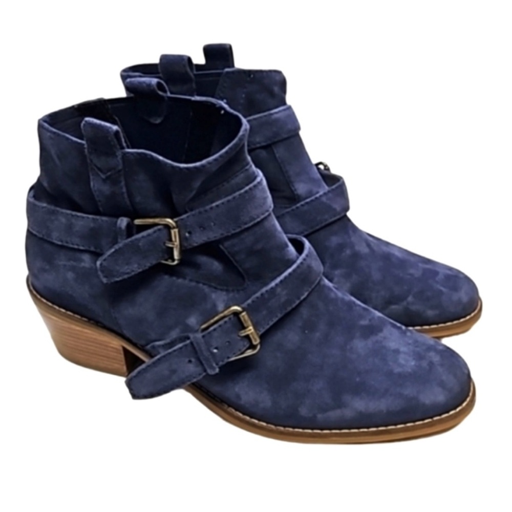 Cole Hahn Jensynn Suede Ankle Bootie - Marine Blue - 9.5B